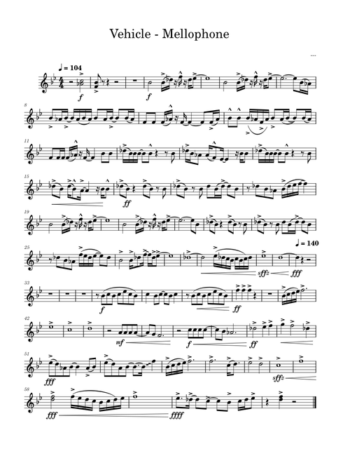 Vehicle – The Ides of March Vehicle - Mellophone