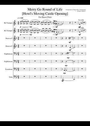 Merry-Go-Round of Life – Joe Hisaishi Trumpet Solo Sheet Music for
