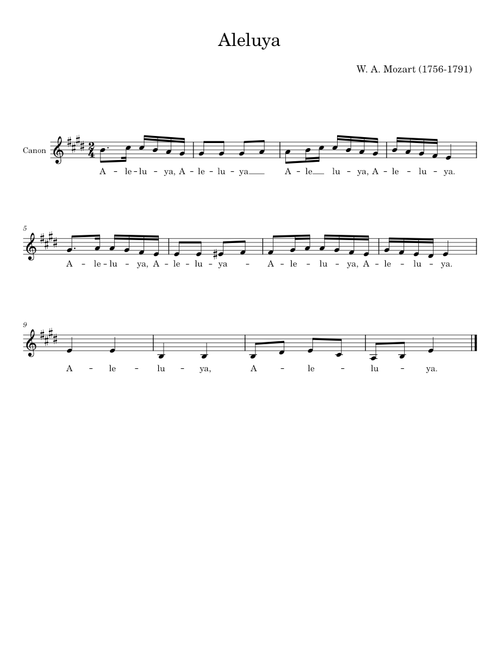 Aleluya - W. A. Mozart