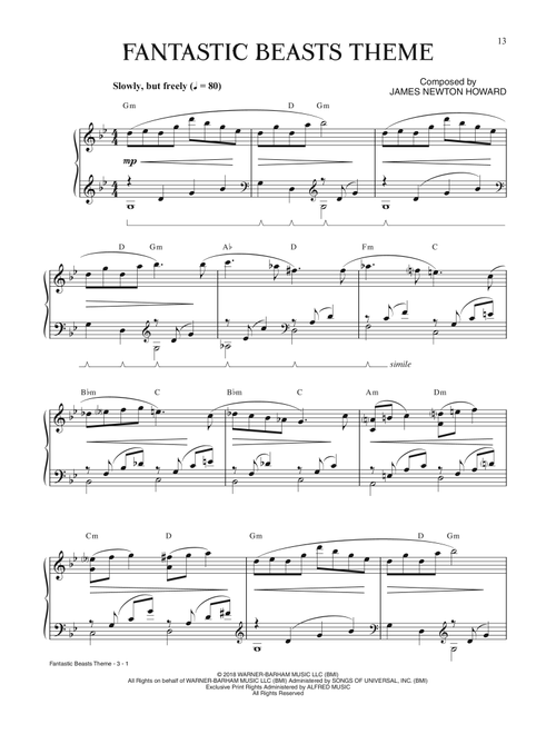 Fantastic Beasts Theme - James Newton Howard (Piano Solo)