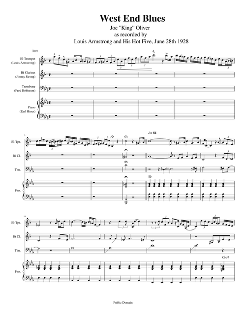 West End Blues by Louis Armstrong & His Hot Five (1928)
