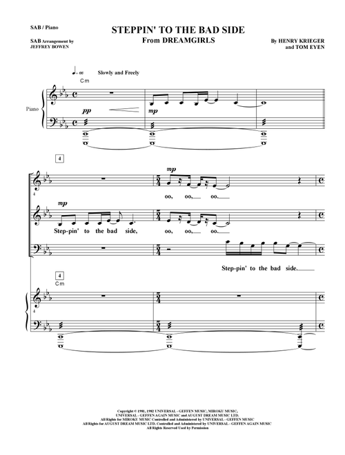 Steppin' To The Bad Side (Arr. Jeffrey Bowen) - Battle/foxx/hudson/knowles (Choral, SAB)