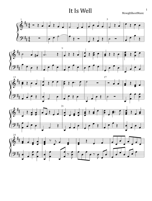 It Is Well (Arr. Lea McShan) - Unknown (Piano Solo)