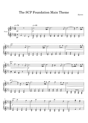 The SCP Foundation Main Theme - Ajoura Sheet Music for Piano (Solo ...