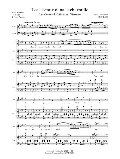 Les contes d'Hoffmann – Jacques Offenbach Les Oiseaux Dans La Charmille - Virtuoso