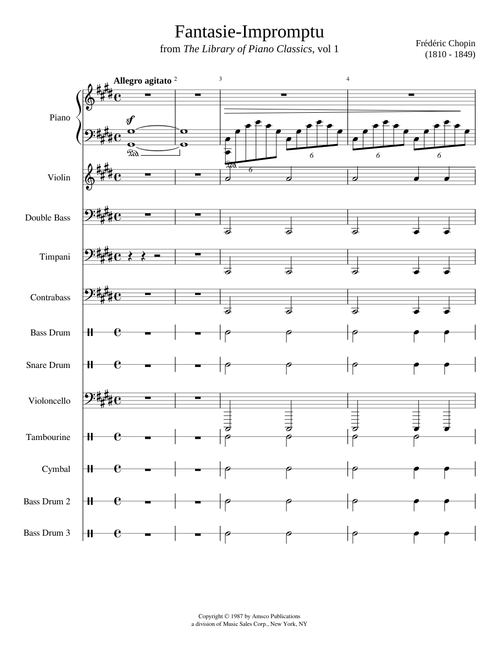 Fantasie Impromptu Orchestration