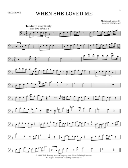When She Loved Me (from Toy Story 2) - Sarah McLachlan (Trombone Solo)