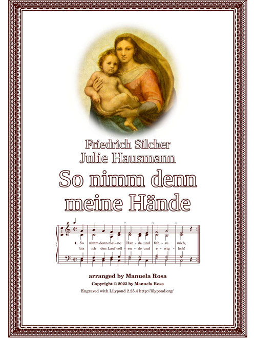 So nimm denn meine Hände (Arr. Manuela Rosa) - Friedrich Silcher (Piano Chords-Lyrics)