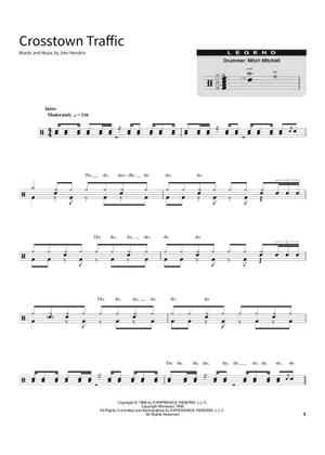 Play Official version of Crosstown traffic Sheet Music by Play Official version of Crosstown traffic Sheet Music by