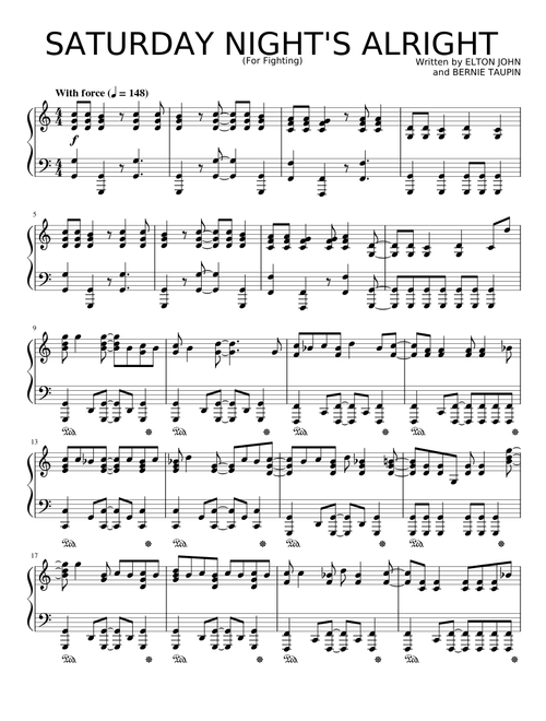 Saturday Night's Alright (For Fighting) - Elton John