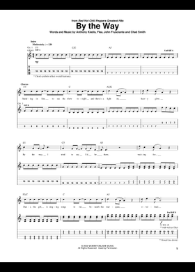 Free By The Way by Red Hot Chili Peppers sheet music