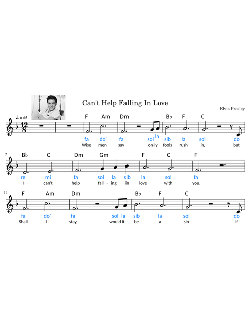 Can`t Help Falling In Love – Elvis presley