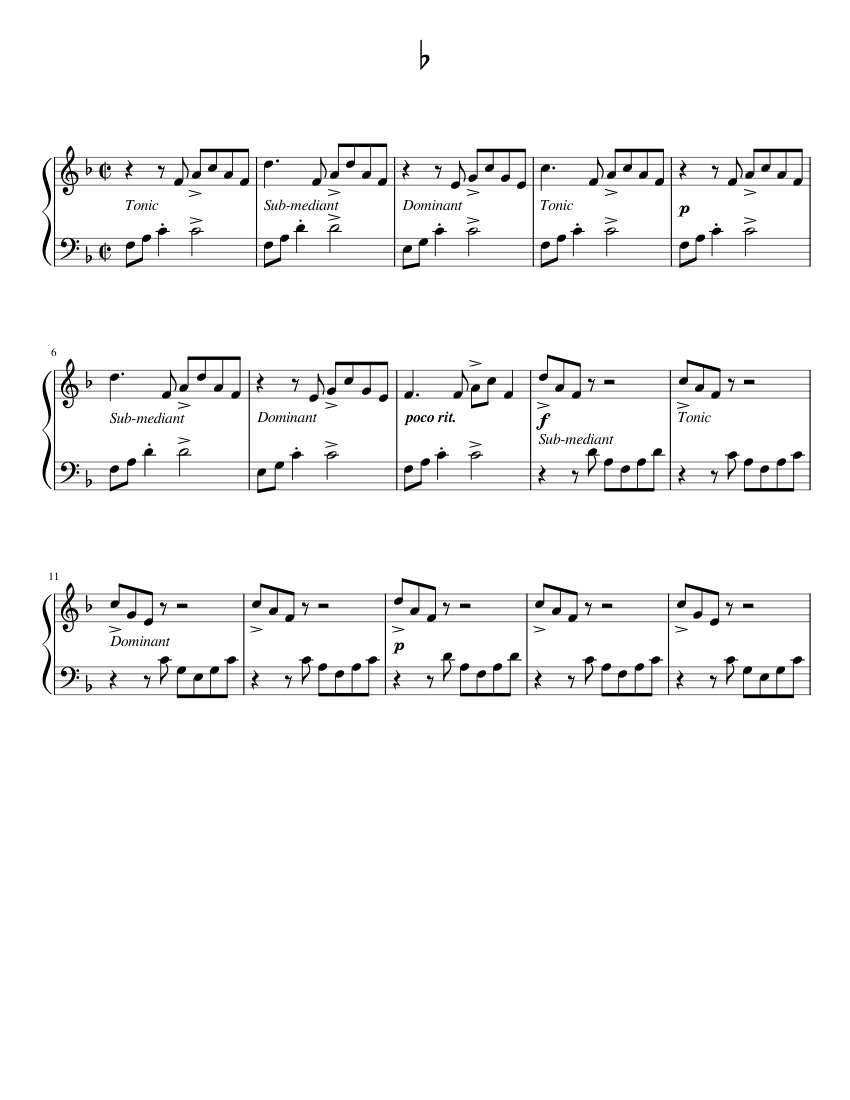 B Sheet Music For Piano (Solo) | Musescore.com