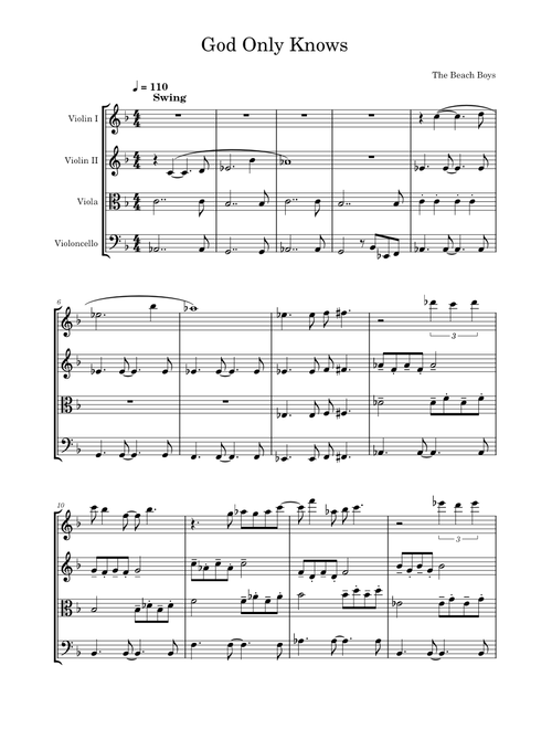 God only knows – The Beach Boys God Only Knows - Beach Boys (String Quartet)