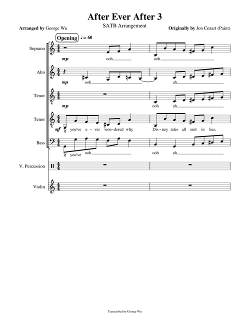 After Ever After 3 - Jon Cozart (WIP SATB Arrangement)