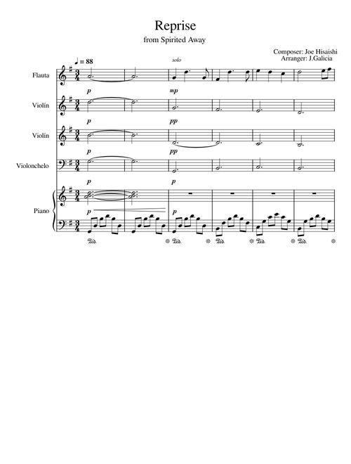 Spirited Away - Reprise – Joe Hisaishi Reprise chihiro