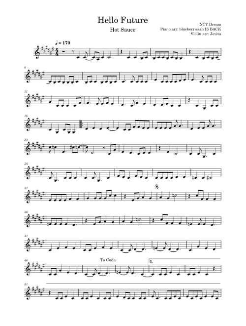 Hello Future (NCT Dream) violin