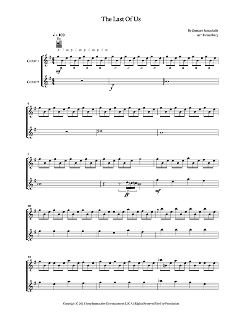 The Last Of Us (Arr. Heisenberg) - Gustavo Santaolalla (Instrumental Duet)