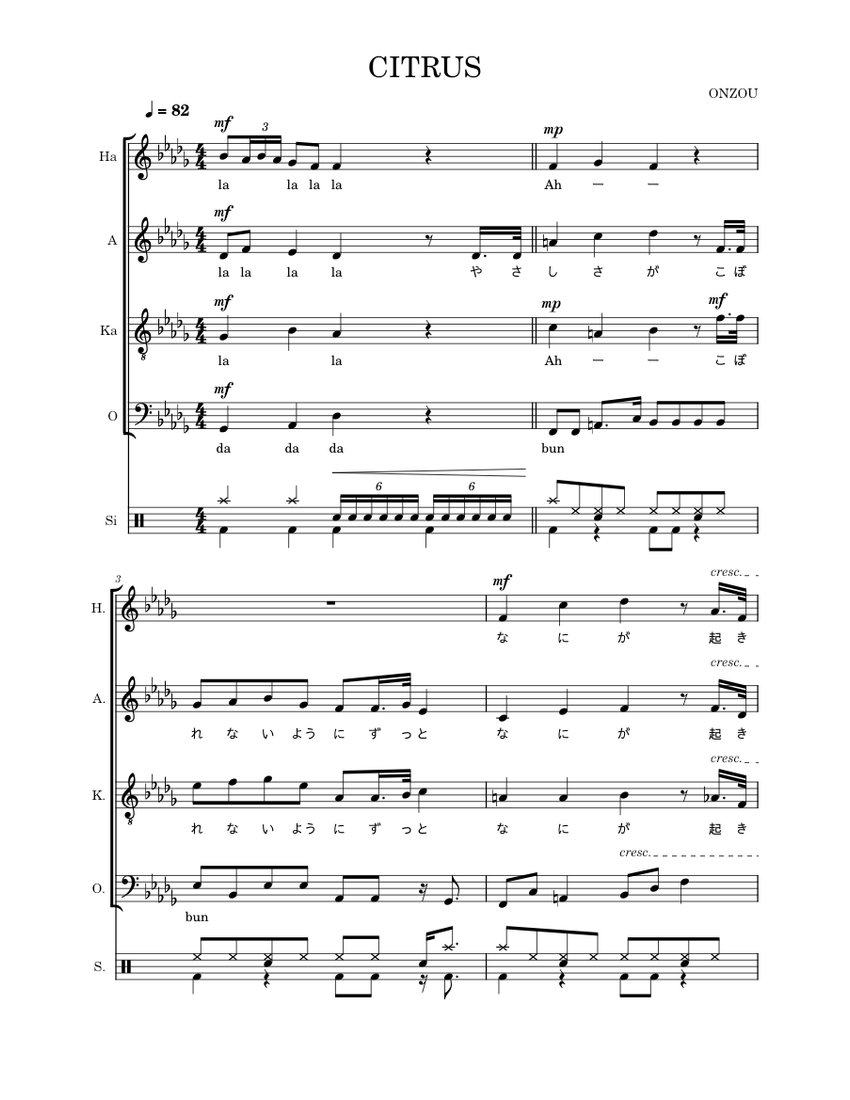 Notes Cytryn CITRUS Sheet Music for Soprano, Alto, Tenor, Bass voice & more ...