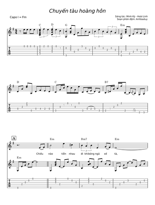 Chuyến tàu hoàng hôn - Minh Kỳ