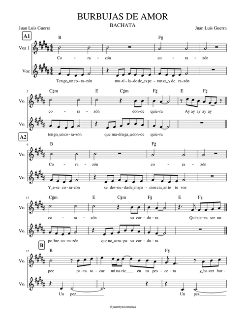 BURBUJAS DE AMOR (coro)
