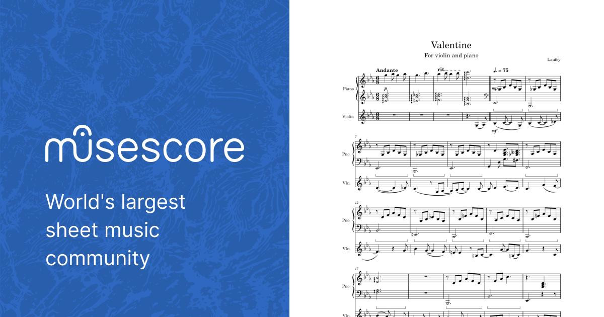 Valentine Laufey Sheet music for Piano, Violin (String Duet