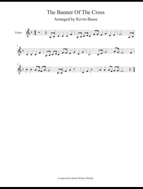 The Banner Of The Cross - Violin (Arr. Kevin Busse) (Violin Solo)