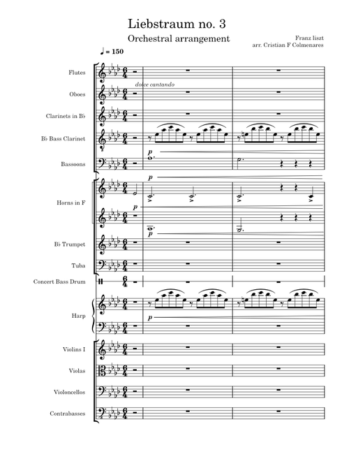 Liebesträume, S.541 – Franz Liszt Liebesträume, S.541 - Franz liszt arr. Cristian F Colmenares