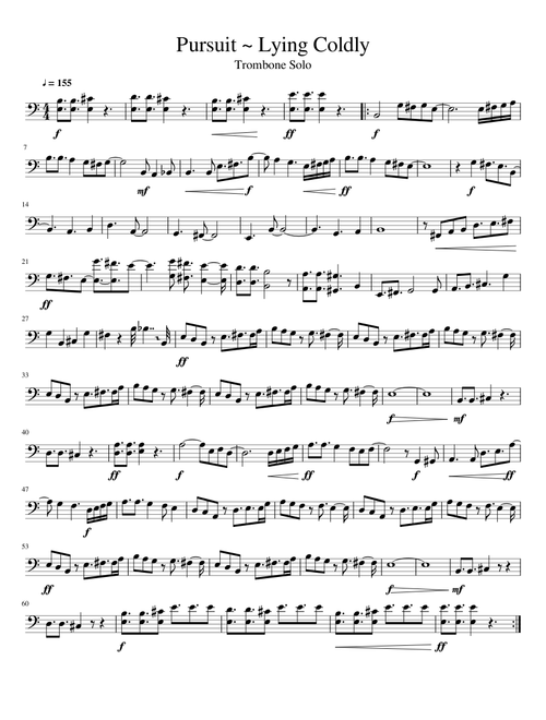 Pursuit ~ Lying Coldly - Trombone Solo