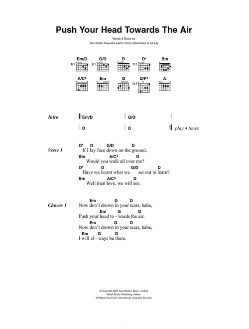 Push Your Head Towards The Air - Editors (Guitar Chords-Lyrics)