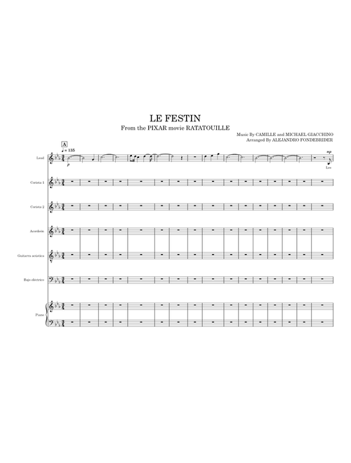 Le Festin (from the PIXAR movie "Ratatouille") – Camille, Michael Giacchino