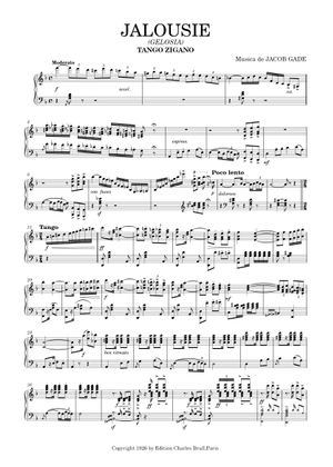 Play Official version of Jalousie Sheet Music by Jacob Gade for Piano ...