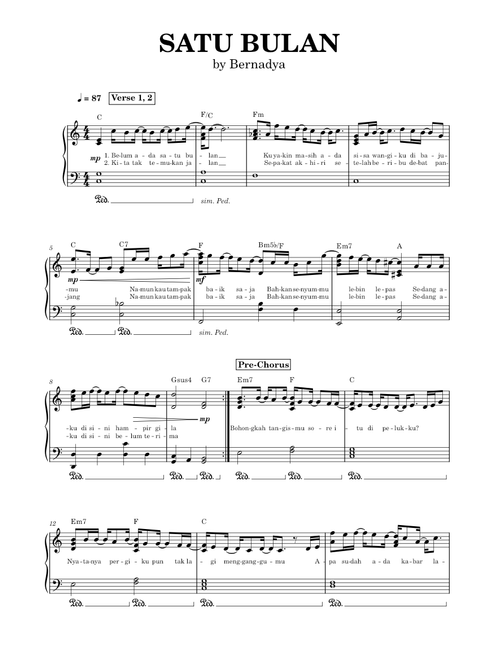 Satu Bulan - Bernadya
