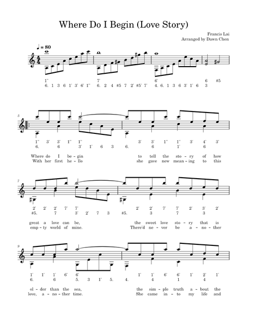 Where do I begin – Francis Lai (Chromatic Kalimba)