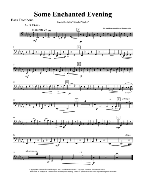 Some Enchanted Evening (Arr. S J Sutton) - Barbara Streisand (Brass Band)