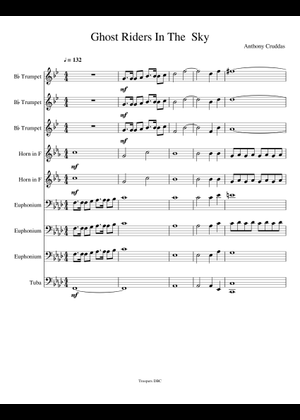 Ghost riders in the sky – The Shadows (A minor) Sheet Music and Tab ...