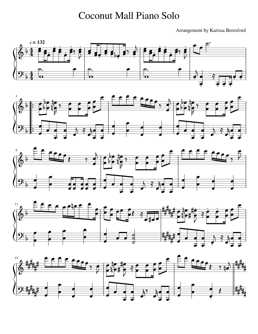 Coconut piano outlet