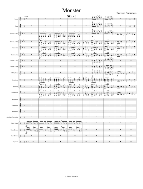 Monster (full band minus perc.)