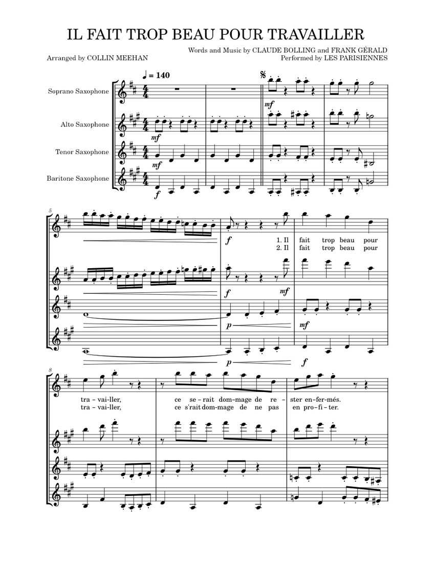 Il fait trop beau pour travailler piano tutorial Il fait trop beau pour travailler piano tutorial