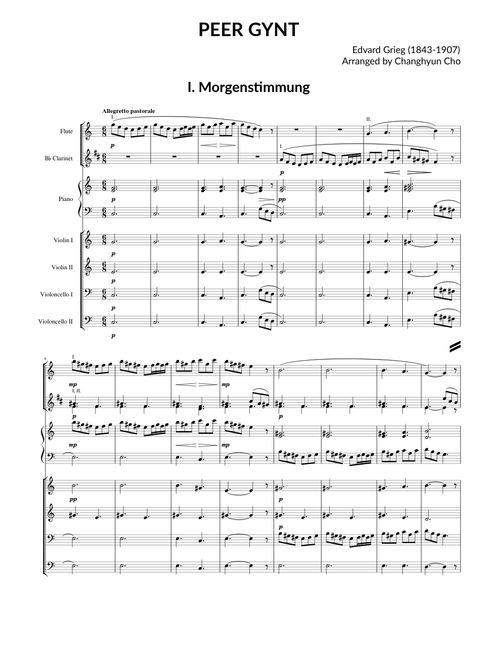 Peer Gynt for Chamber Orchestra (Easy Ver.)