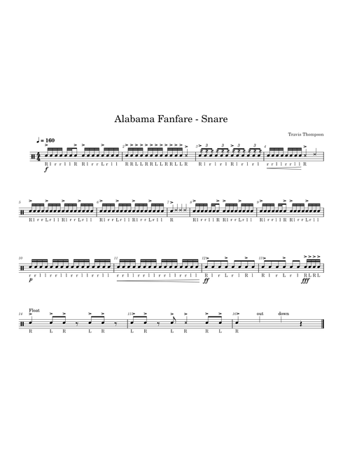 Alabama Fanfare - Snare