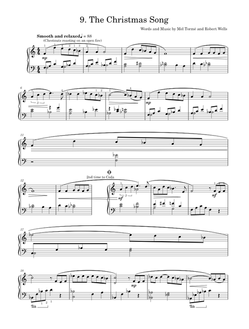 The christmas song - Nat King Cole (Piano Solo)
