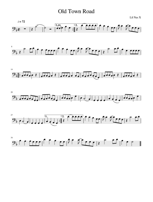 Old Town Road (Trombone)