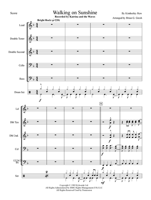 Walking On Sunshine (Arr. Brian Gresh) - Katrina And The Waves (Steel Drum Band)