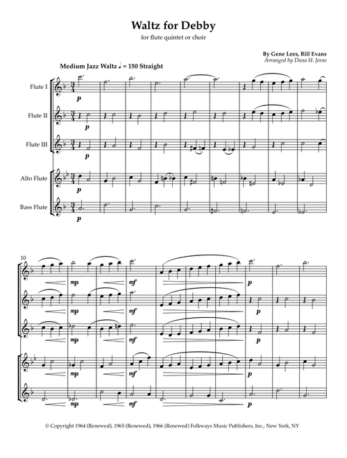 Waltz For Debby (Arr. Dana H. Joras) - Bill Evans (Woodwind Ensemble)