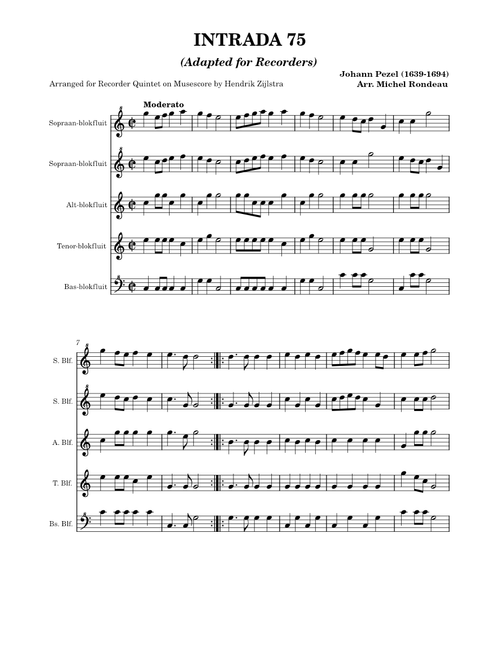 Pezel Johann 1639-1694 Baroque suites of dances, arranged