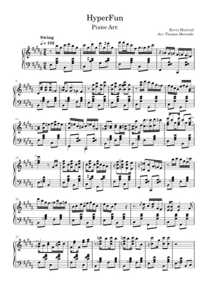 Hyperfun Kevin Macleod - Hyperfun (by Symphoniac) Sheet Music for Piano (Alto ...
