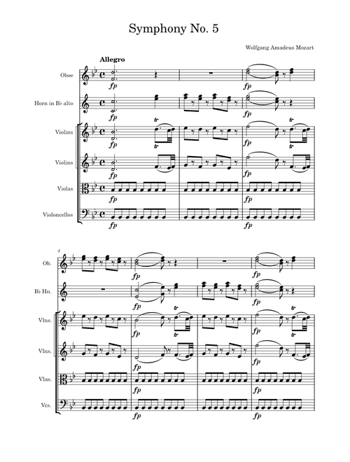 Symphony No.5 in B-flat major, K.22 – Wolfgang Amadeus Mozart