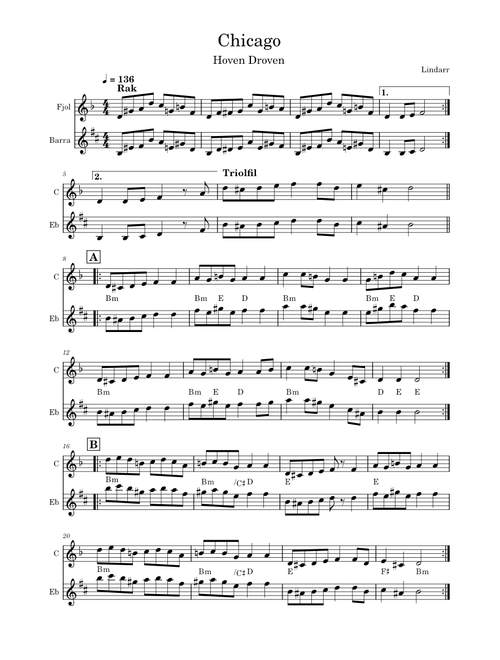 Hoven Droven sheet music by Limndawr Sohlberg | Play, print, and