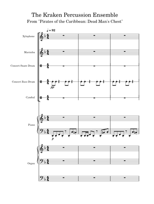 The Kraken – Hans Zimmer ("Percussion" Ensemble)